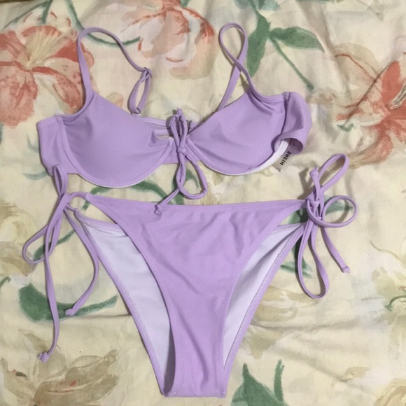 shein purple bathing suit